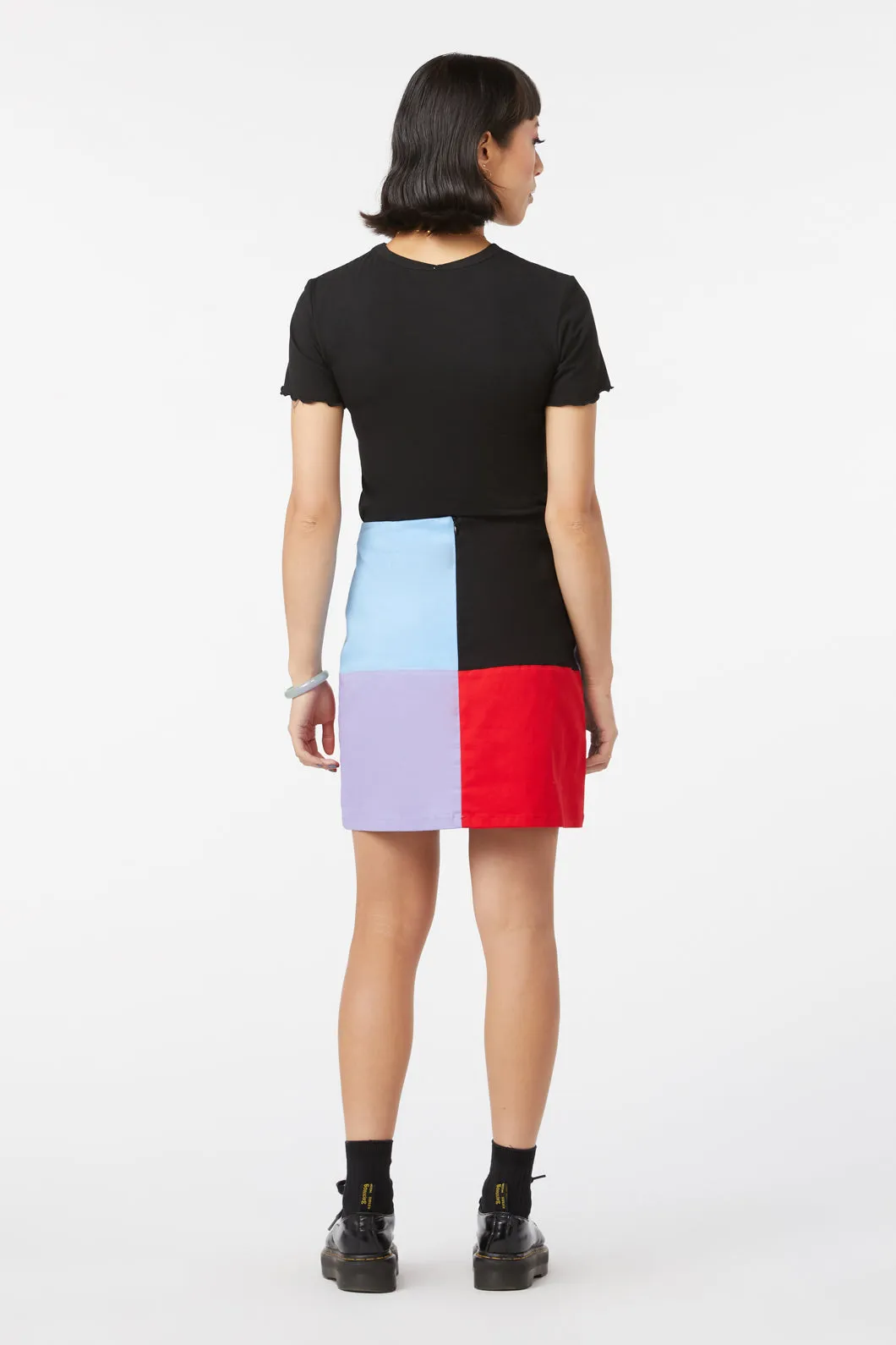 80S Colour Block Skirt