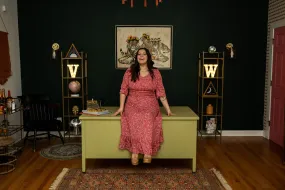 alecia dress in fuchsia
