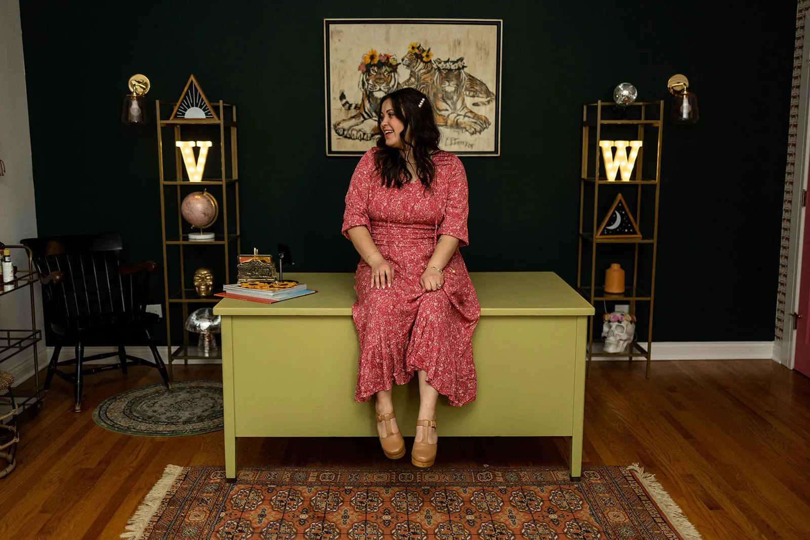 alecia dress in fuchsia