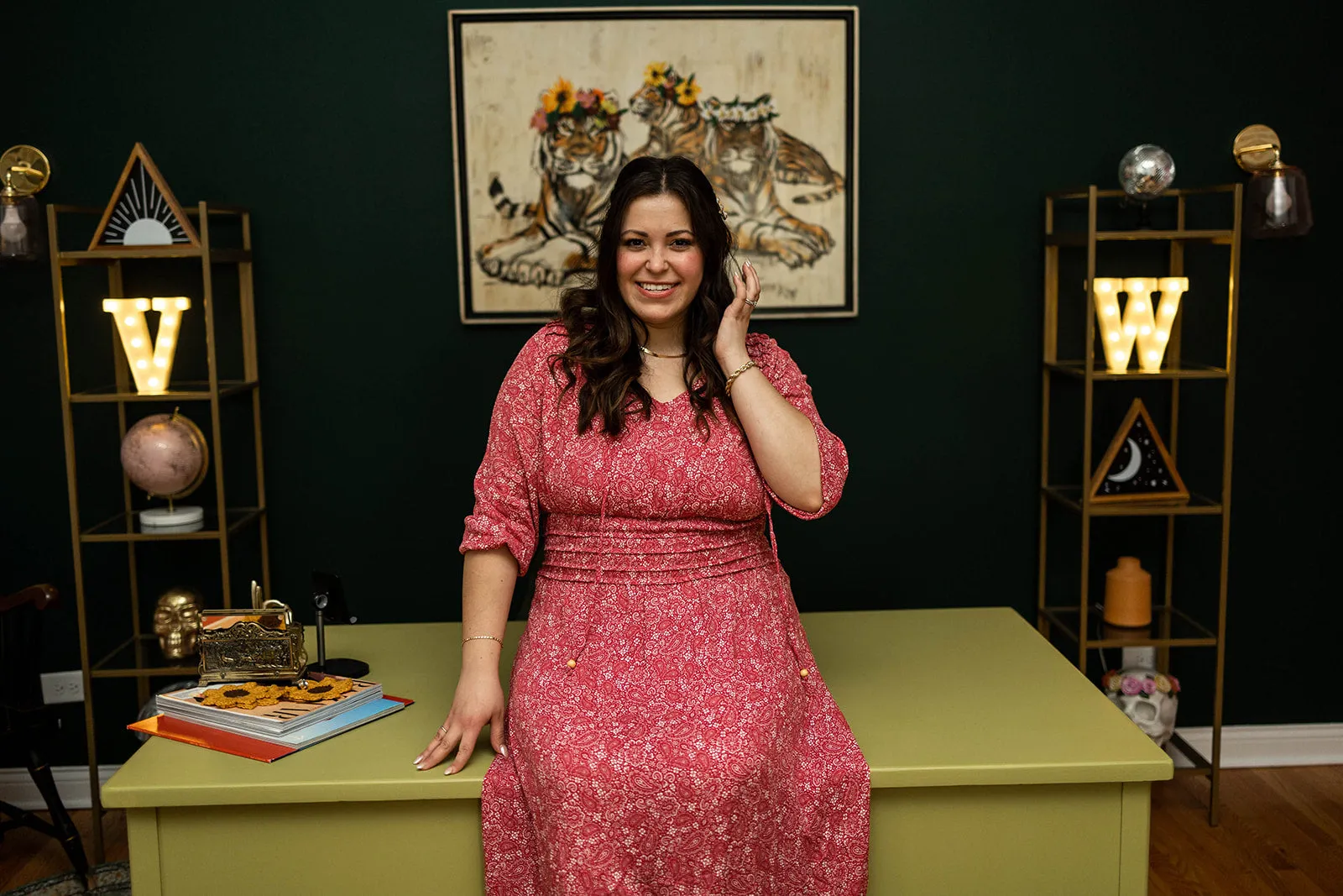 alecia dress in fuchsia