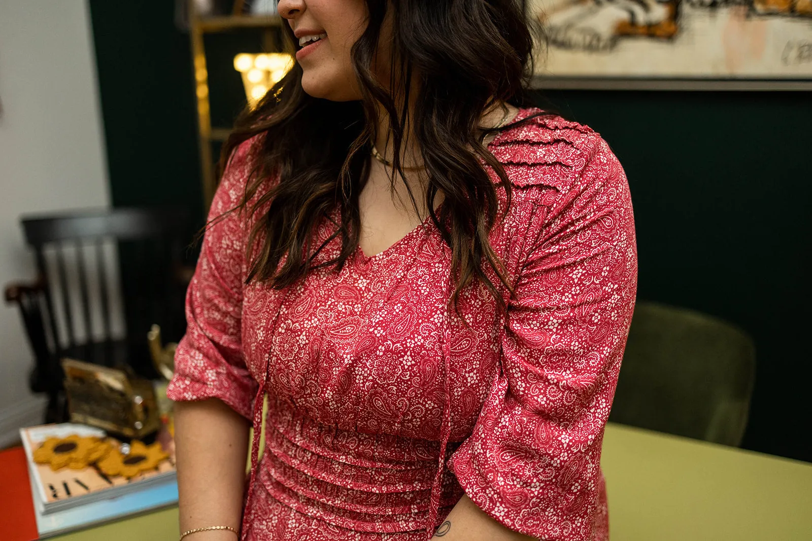 alecia dress in fuchsia