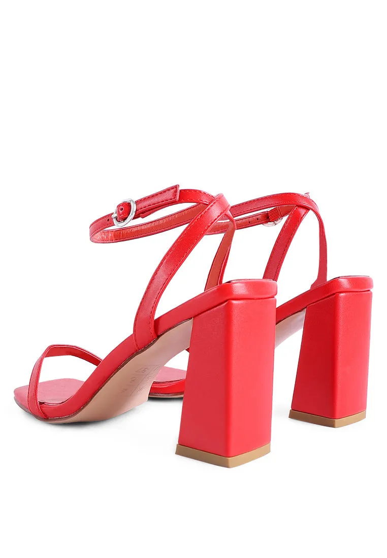 Ankle Strap Block Heel