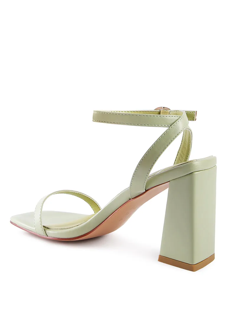 Ankle Strap Block Heel