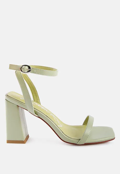 Ankle Strap Block Heel
