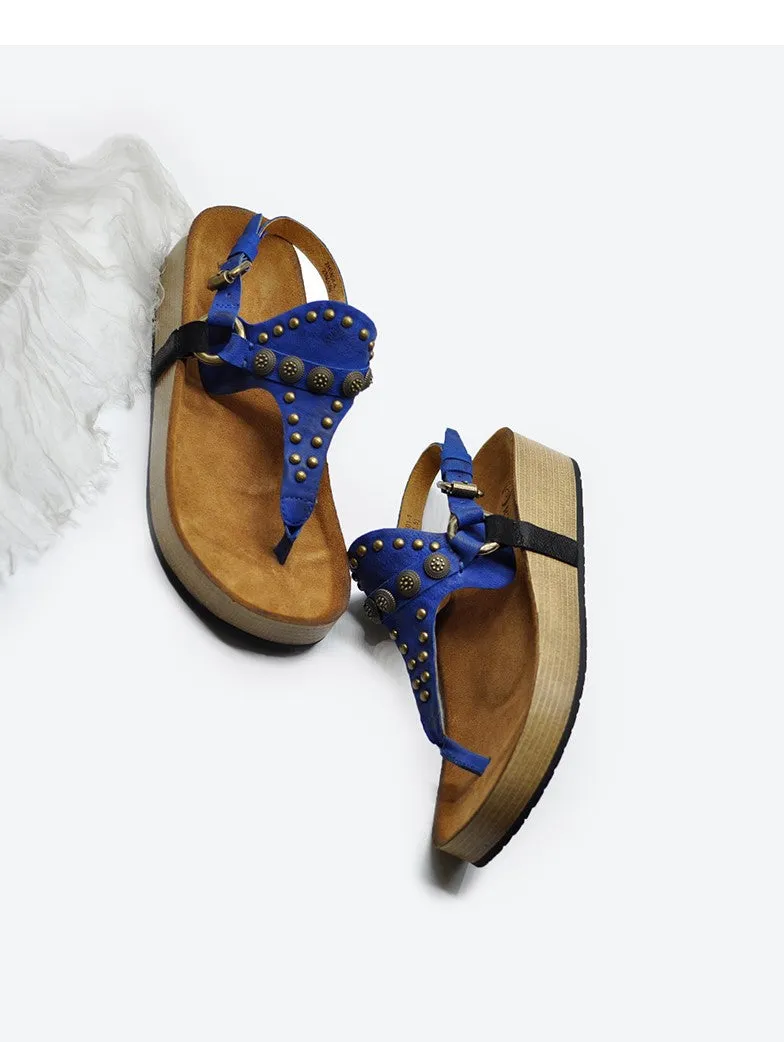 ARTMU TOE POST STUDDED SANDALS