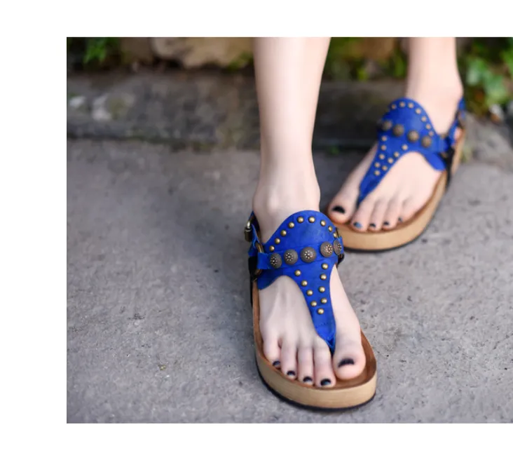ARTMU TOE POST STUDDED SANDALS