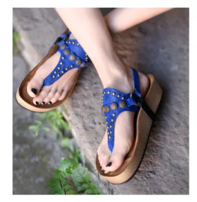 ARTMU TOE POST STUDDED SANDALS