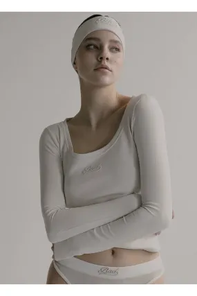 Badblood Beyond Soft Scoop Neck Long Sleeve Cream