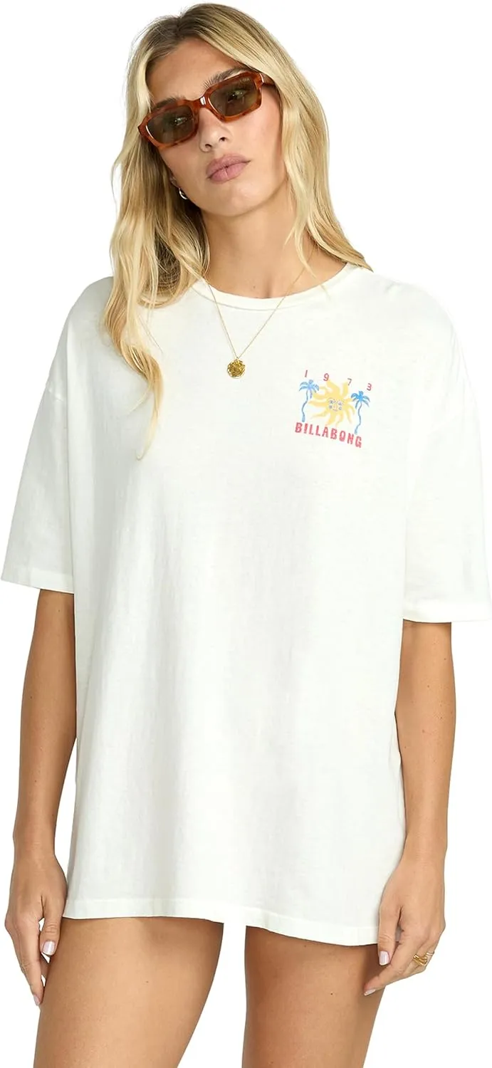 Billabong Women's Super Soft Cotton Knit Jersey Tee Short Sleeve T-Shirt (XS-XL)