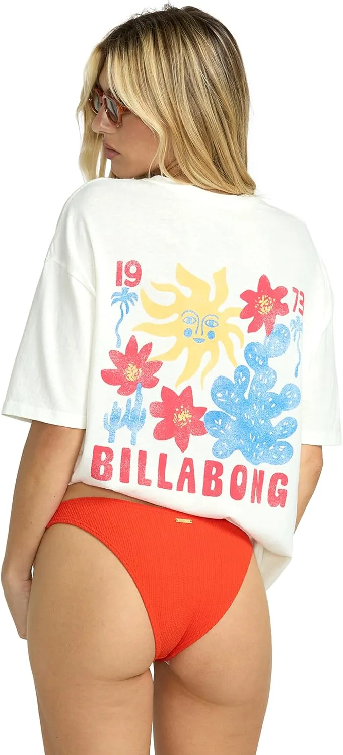Billabong Women's Super Soft Cotton Knit Jersey Tee Short Sleeve T-Shirt (XS-XL)