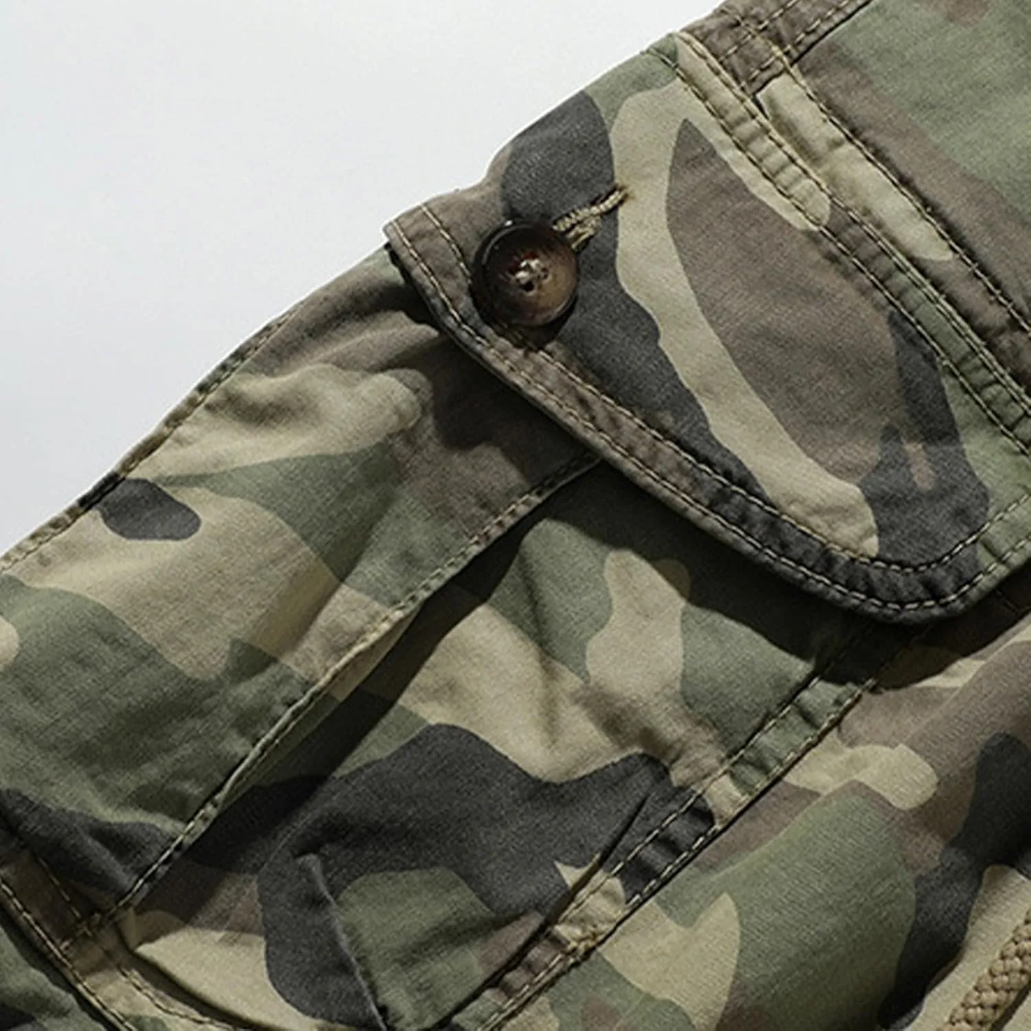 Cargo Shorts for Men Cotton Relaxed Fit Workout Twill Shorts Mens Stylish Camo Casual Shorts Summer Elastic Waist