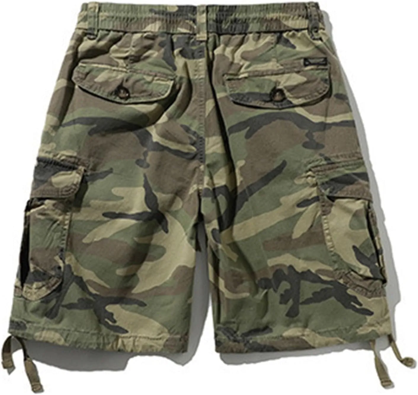 Cargo Shorts for Men Cotton Relaxed Fit Workout Twill Shorts Mens Stylish Camo Casual Shorts Summer Elastic Waist
