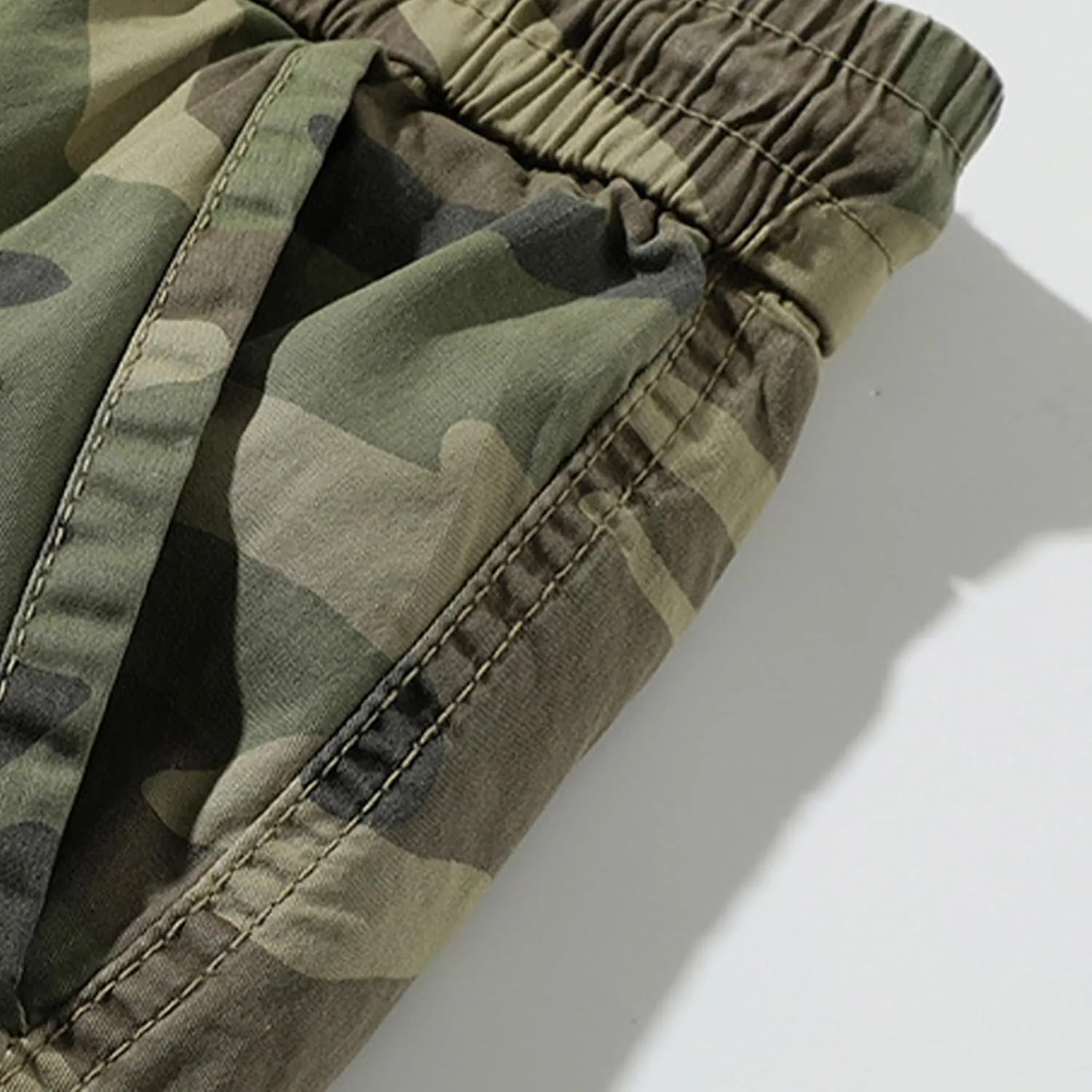 Cargo Shorts for Men Cotton Relaxed Fit Workout Twill Shorts Mens Stylish Camo Casual Shorts Summer Elastic Waist