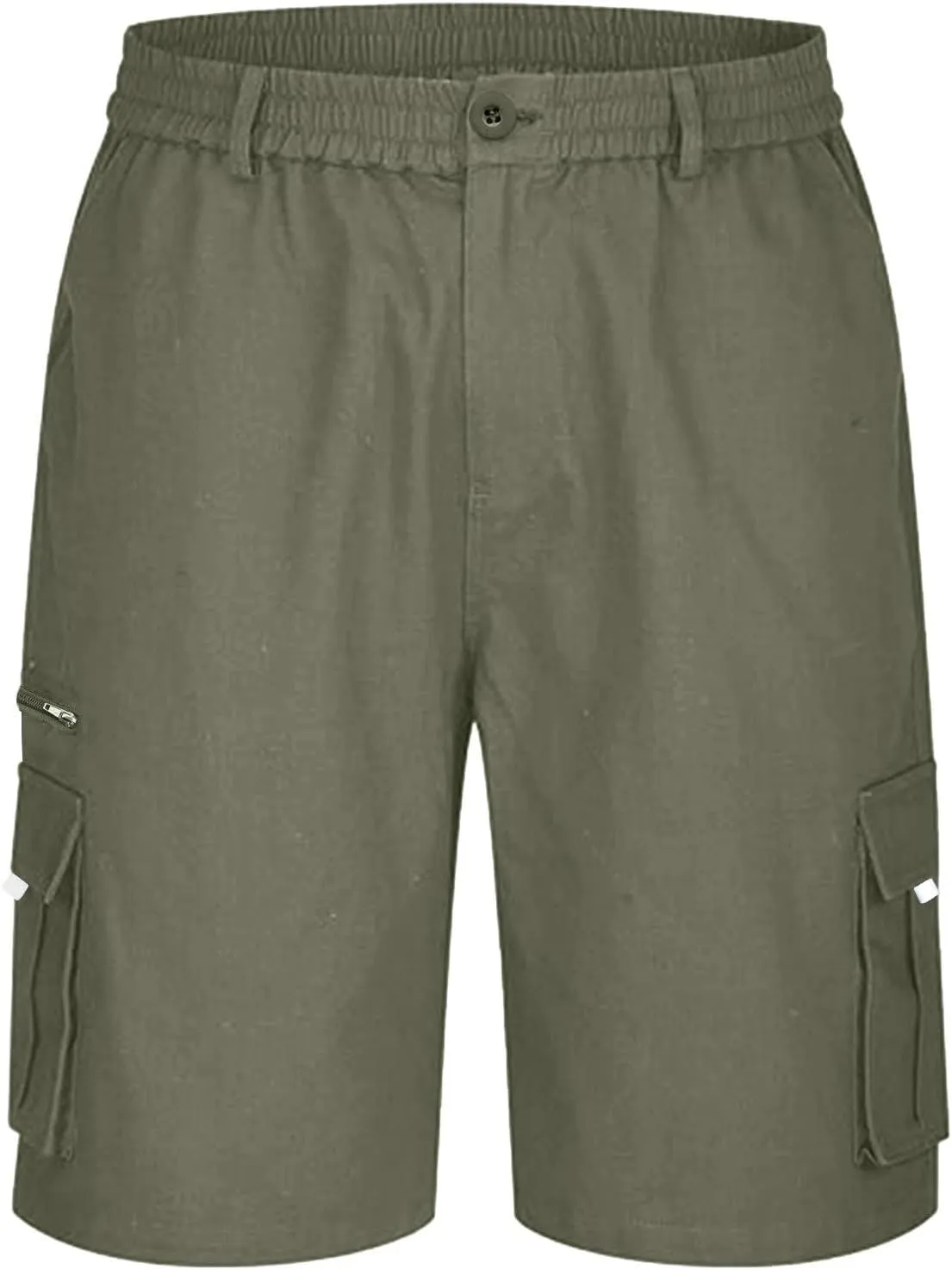 Cathalem Cargo Shorts for Men, Men's Elastic Waist Cargo Shorts Summer Relaxed Fit Outdoor Work Shorts Athletic Shorts