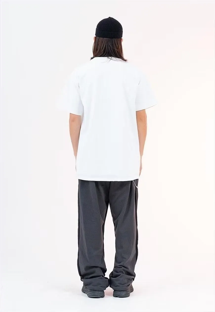 Devil print t-shirt dancing Satan tee Gothic top in white