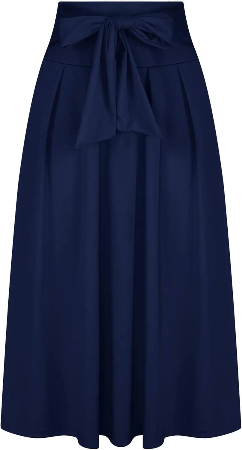 Elegant High Waisted Skirts for Women Plus Size Stretchy Business Work Maxi Skirt A Line Office Dress
