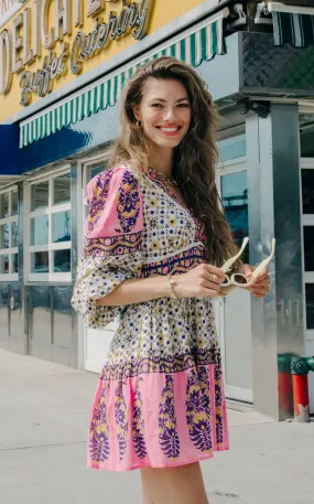 ELISE MINI DRESS - ZINA PRINT