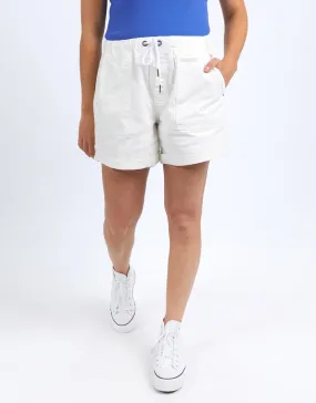 Emma Denim Relaxed Shorts - Vintage White
