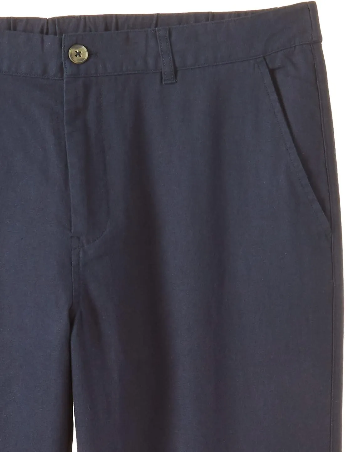 Isle Bay Mens Casual Linen Pants Relax Fit Elastic Waist Straight Leg Comfy Lounge Long Trouser Drawstring Straight Pant