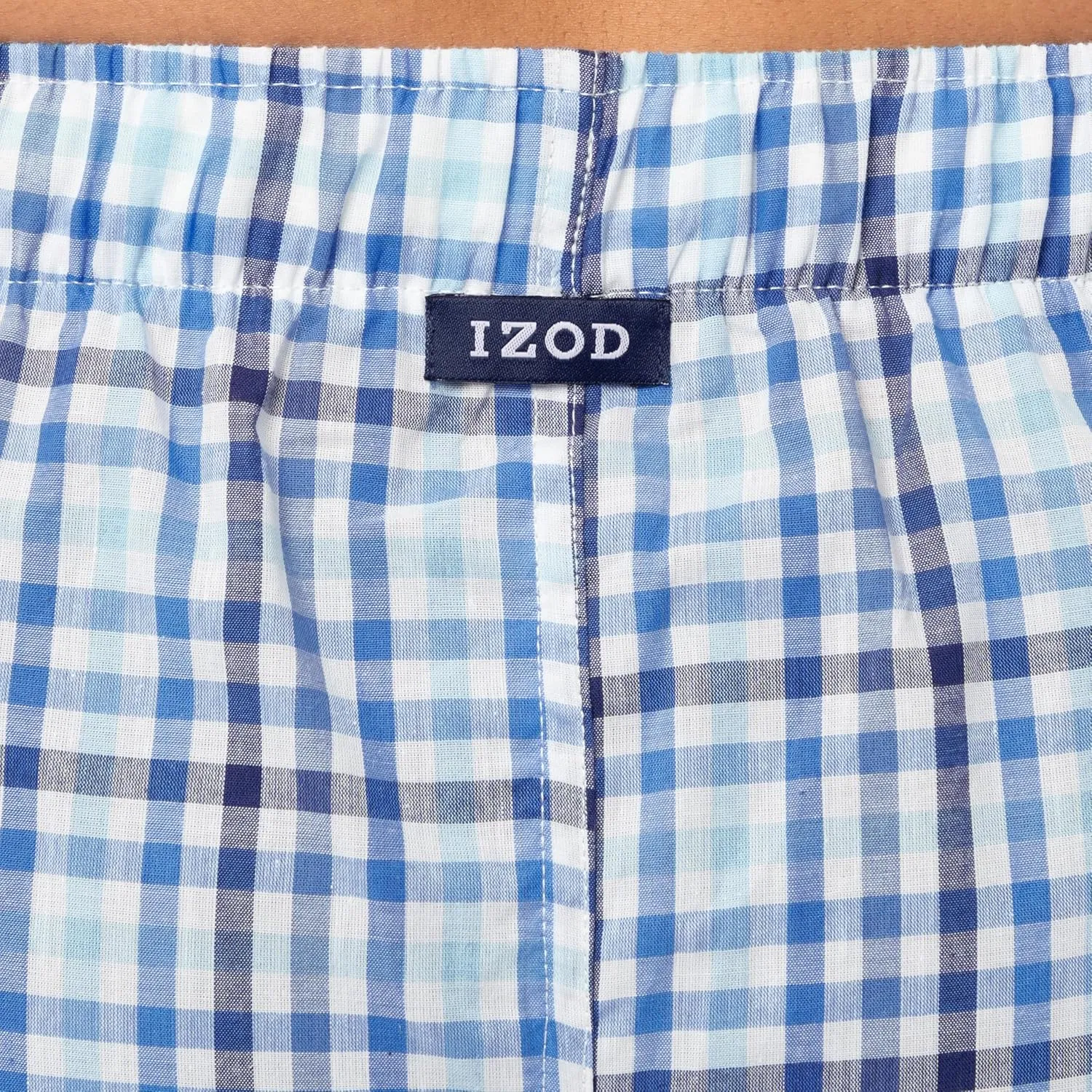 IZOD mens Printed Poplin Relaxed Fit Drawstring Sleep Shorts