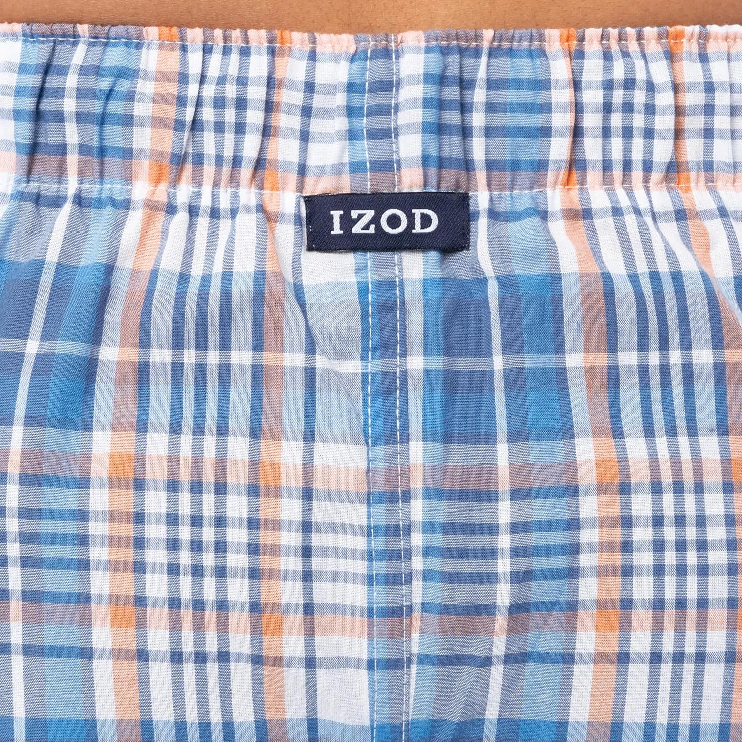 IZOD mens Printed Poplin Relaxed Fit Drawstring Sleep Shorts