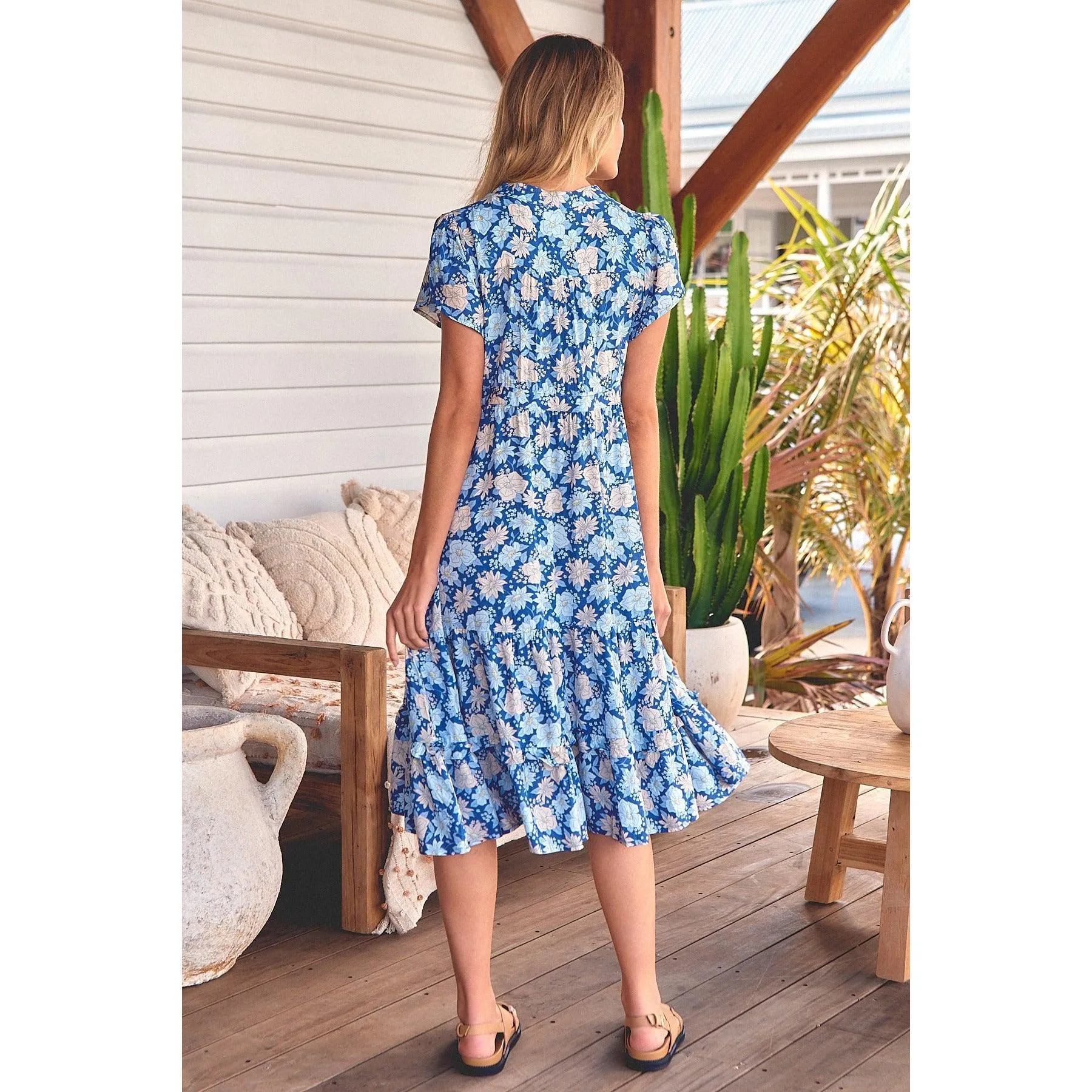 JAASE Whitehaven Print Nella Midi Dress