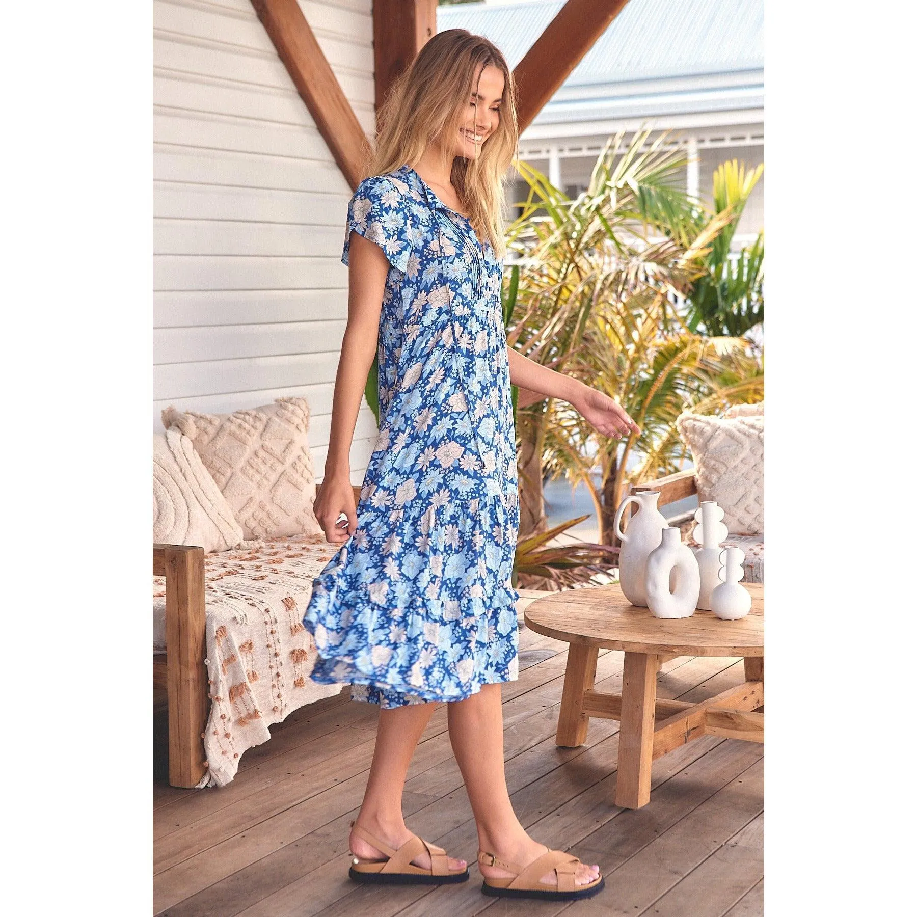 JAASE Whitehaven Print Nella Midi Dress
