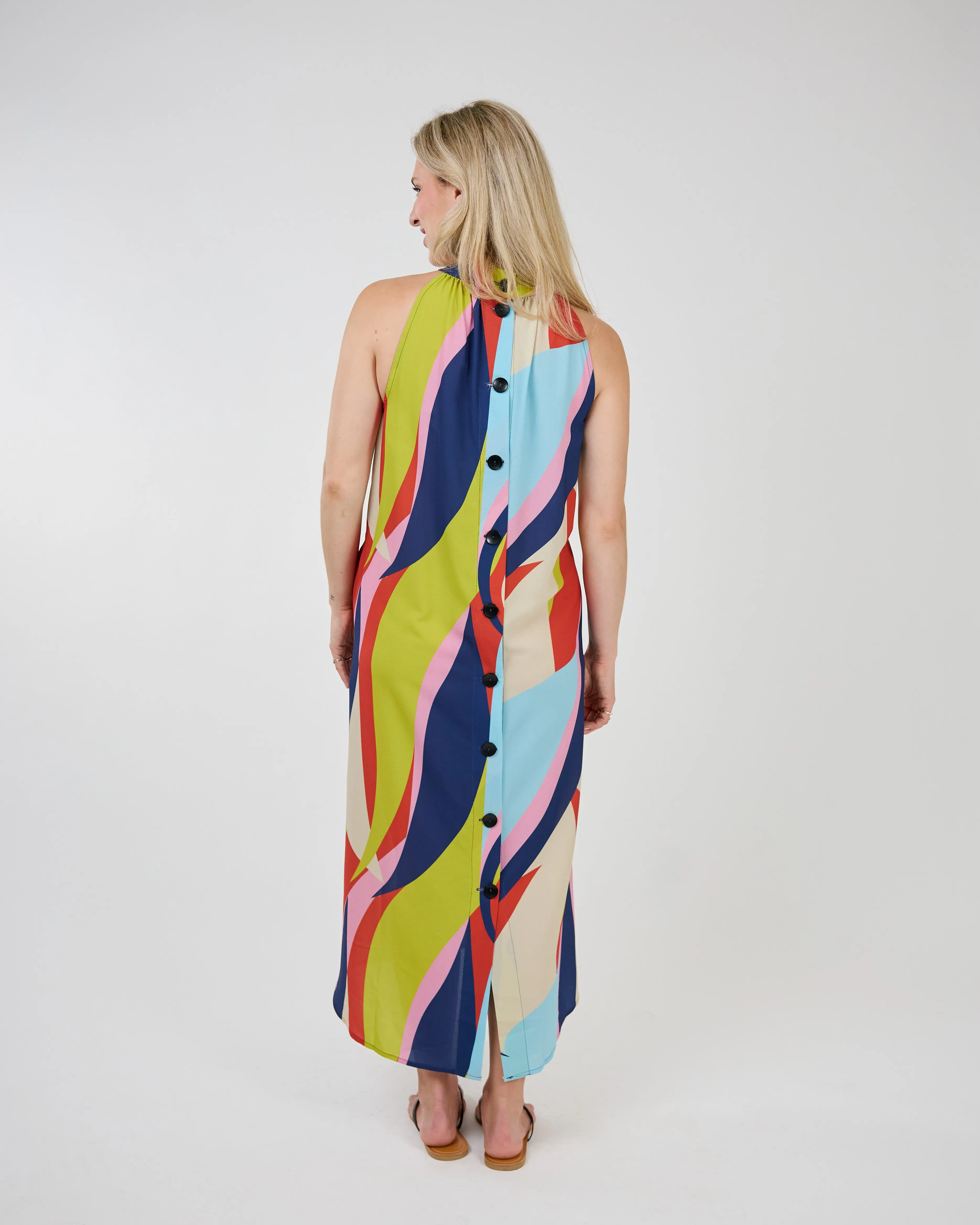 Long Waveprint Latanya Dress