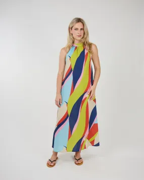 Long Waveprint Latanya Dress