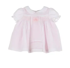 Luli & Me Boho Smock Dress Pink 8500-pk 5102