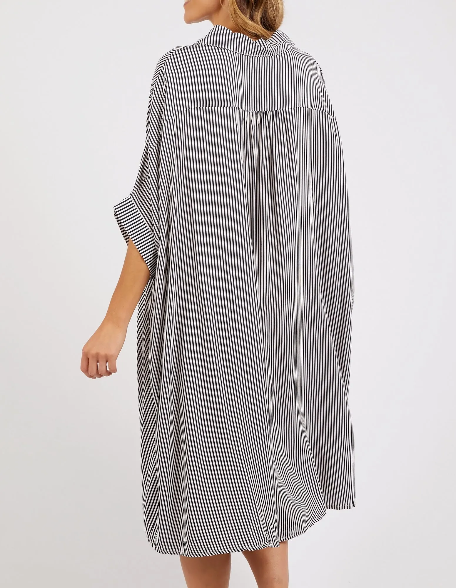 Luna Dress Navy & White Stripe