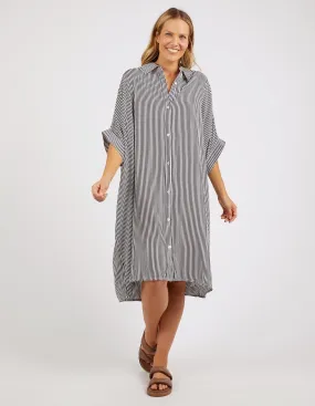 Luna Dress Navy & White Stripe
