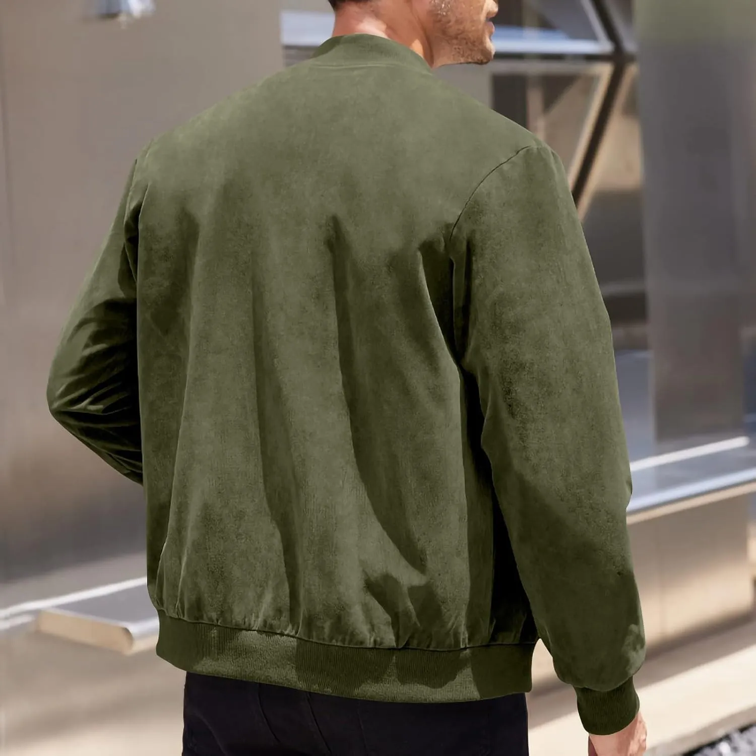 Men's Casual Jacket Men's Casual Plus Size Suede Zipper Tops Men's Jacket Long Sleeved Hooded Casual Jacket/jacket