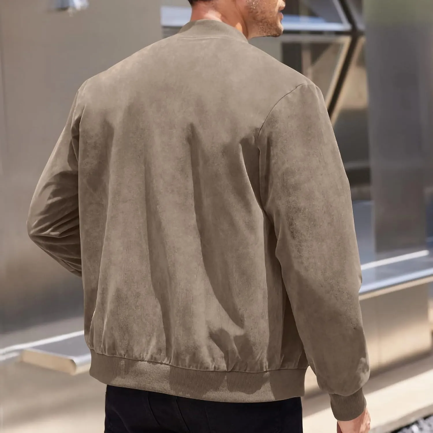 Men's Casual Jacket Men's Casual Plus Size Suede Zipper Tops Men's Jacket Long Sleeved Hooded Casual Jacket/jacket