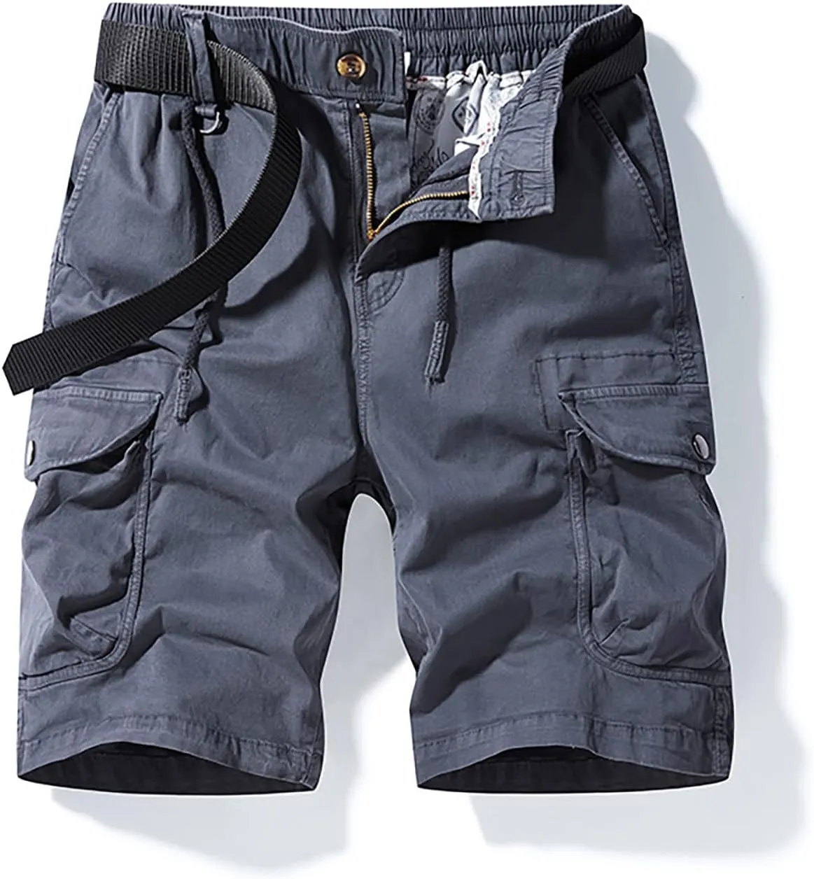 Men's Cotton Twill Cargo Shorts Classic Relaxed Fit Tactical Shorts Casual Outdoor Fishing Shorts with Multi Pockets