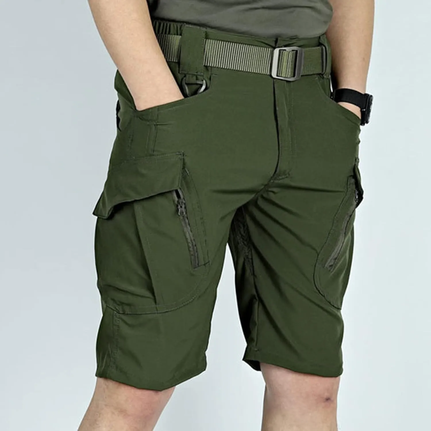 Multi-Pocket Cargo Shorts Men's Combat Workwear Shorts Relaxed-Fit Lightweight Quick Dry Shorts Hiking Short Pants