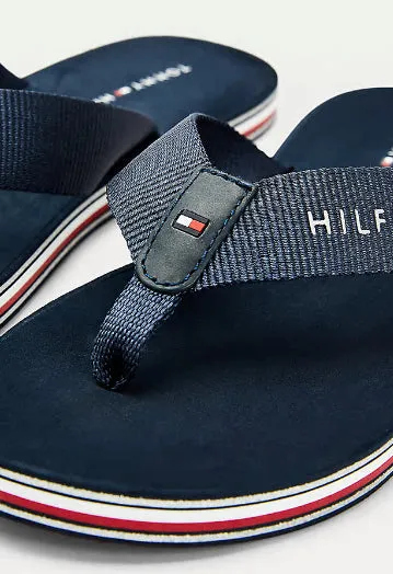 SIGNATURE SOLE FLIP-FLOPS IN NAVY