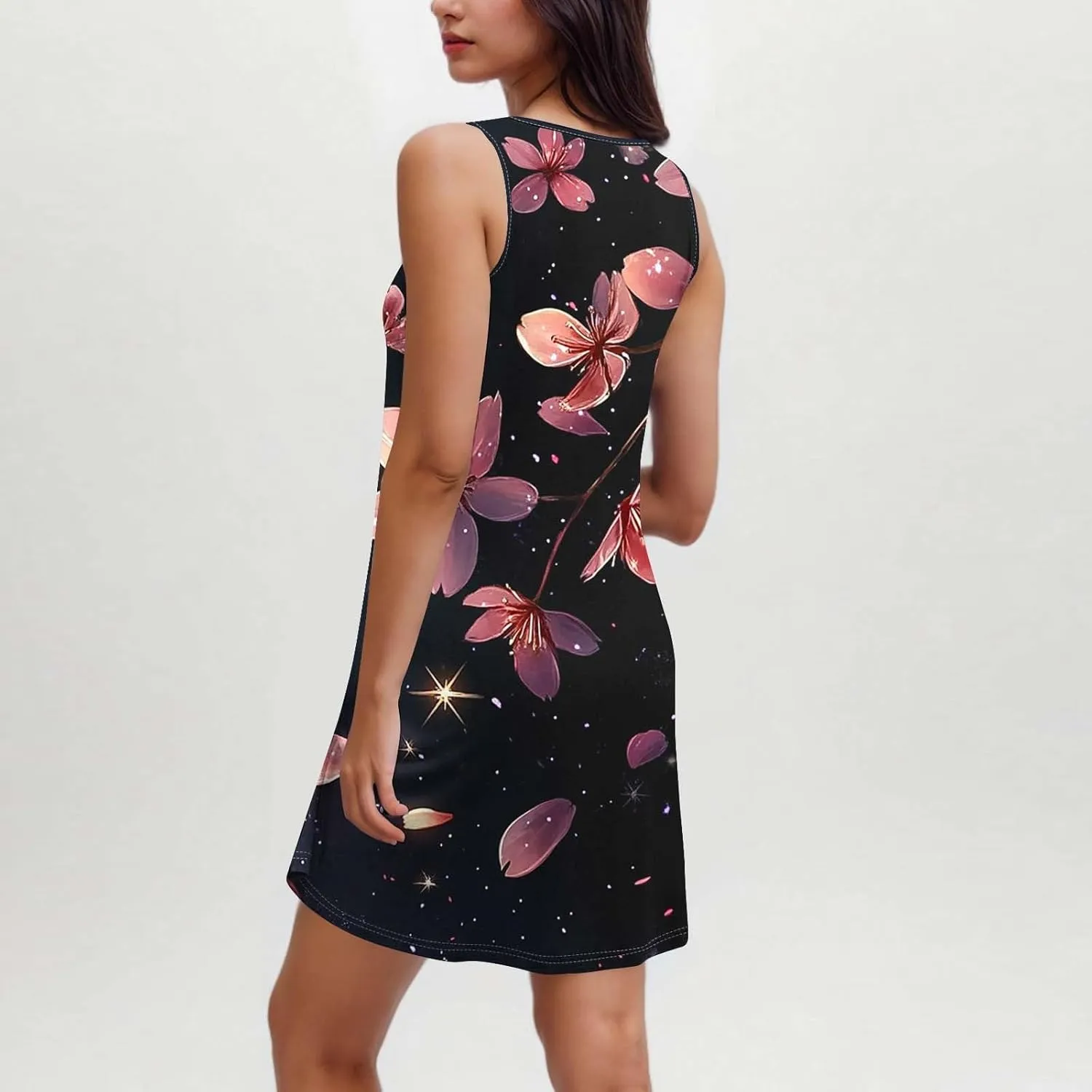 Sleeveless Women's Summer Dresses Swing Dress Aline Mini Dress Floral Printed Casual Dress Vacation Beach Dress