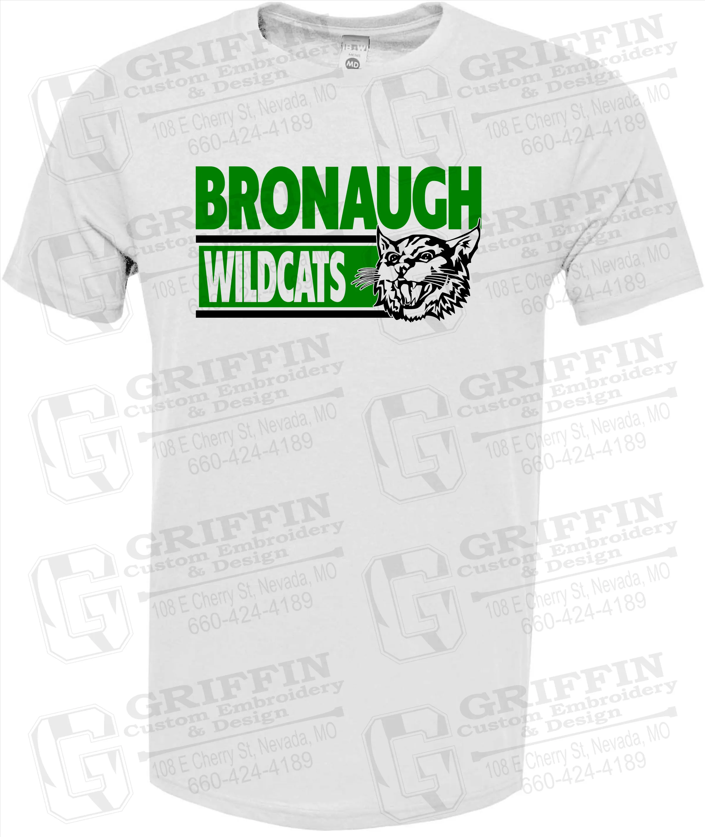 Soft-Tek Short Sleeve T-Shirt - Bronaugh Wildcats 24-B