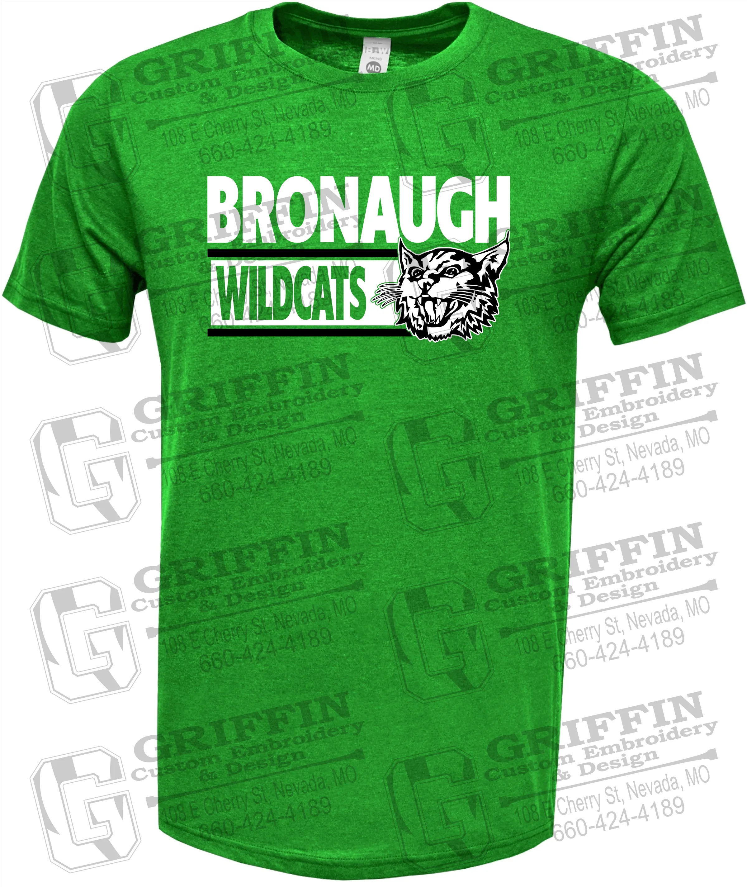 Soft-Tek Short Sleeve T-Shirt - Bronaugh Wildcats 24-B