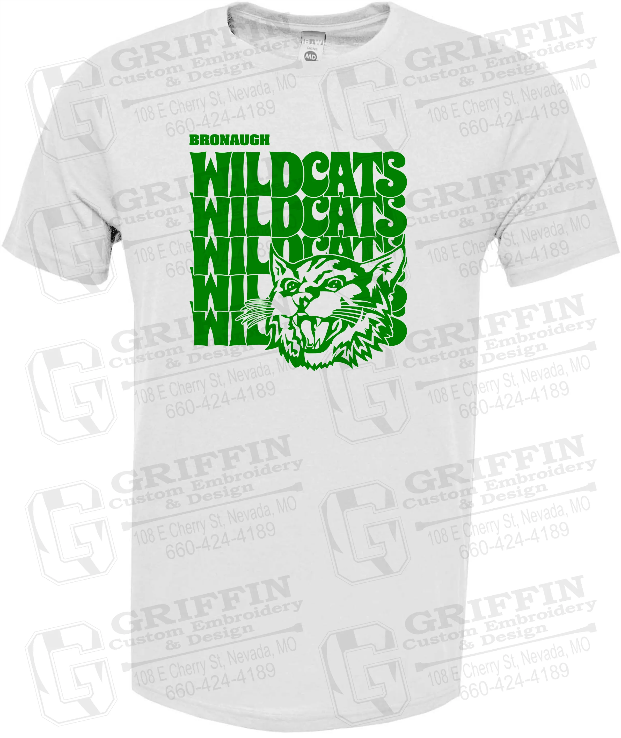 Soft-Tek Short Sleeve T-Shirt - Bronaugh Wildcats 24-D