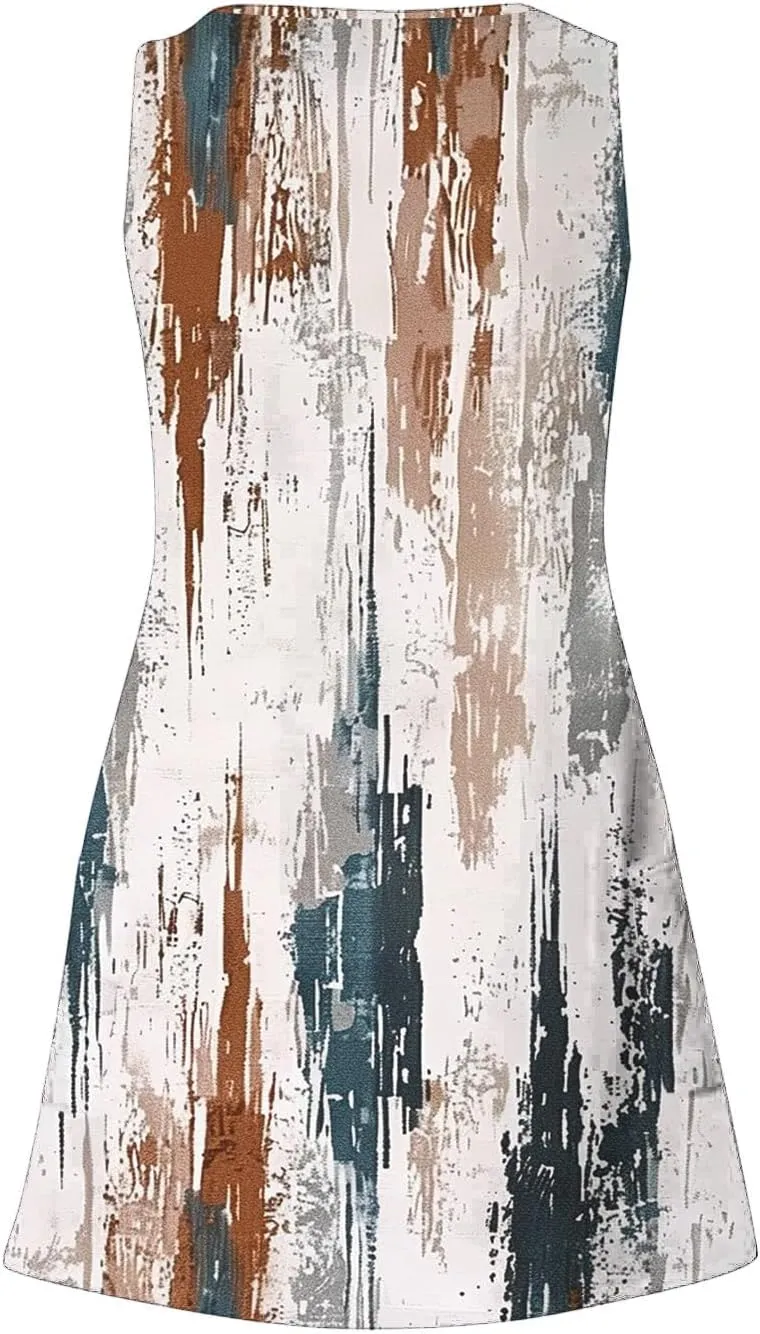Summer Dresses for Women Exotic Boho Halter Neck Dress Spaghetti Strap Flowy Midi Dress Lightweight Breathable Clothe