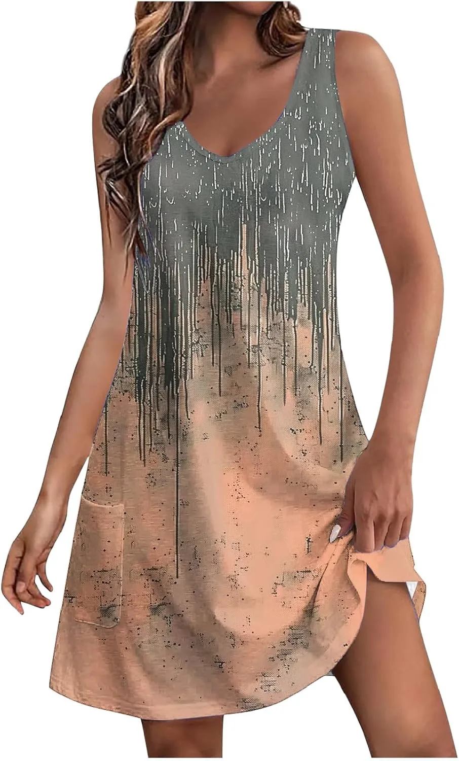 Summer Dresses for Women Exotic Boho Halter Neck Dress Spaghetti Strap Flowy Midi Dress Lightweight Breathable Clothe