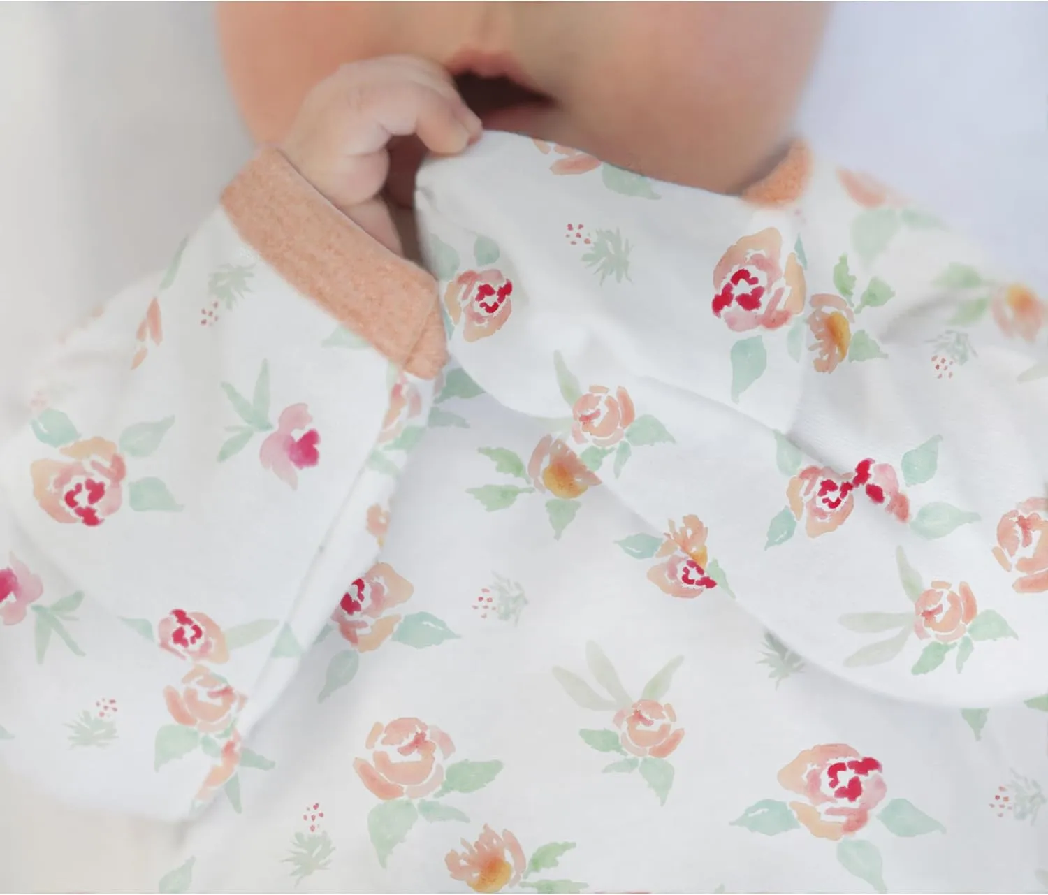 SwaddleDesigns Softest Cotton Baby Pajama Gown with Foldover Mitten Cuffs for Infant Boy and Girl, Newborn, 0-3 Months