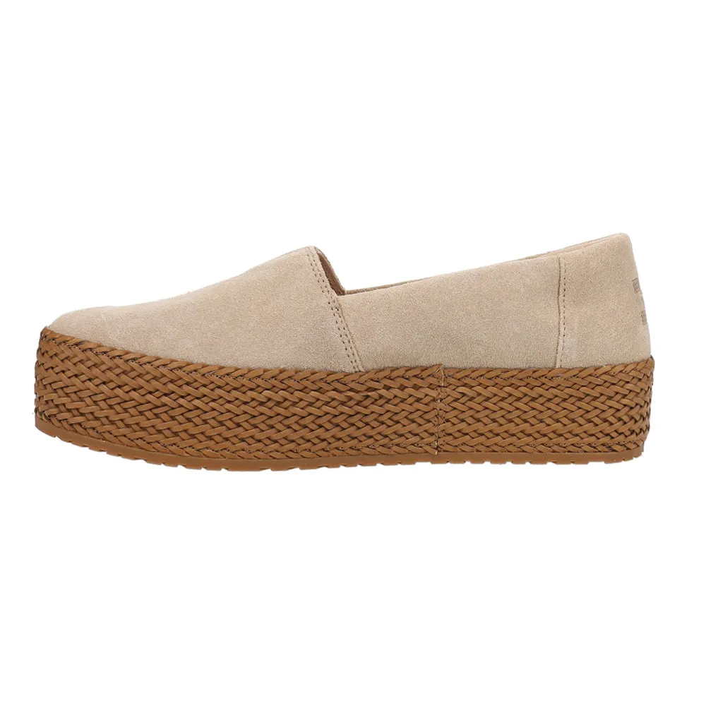 Valencia Suede Platform Espadrille Flats