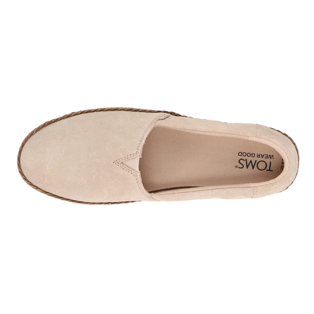 Valencia Suede Platform Espadrille Flats
