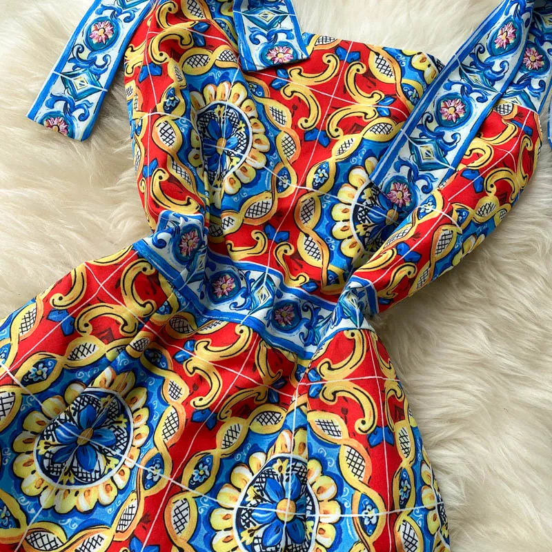 Vintage Dress, Boho Midi Dress, Retro Dress, Blue Coco