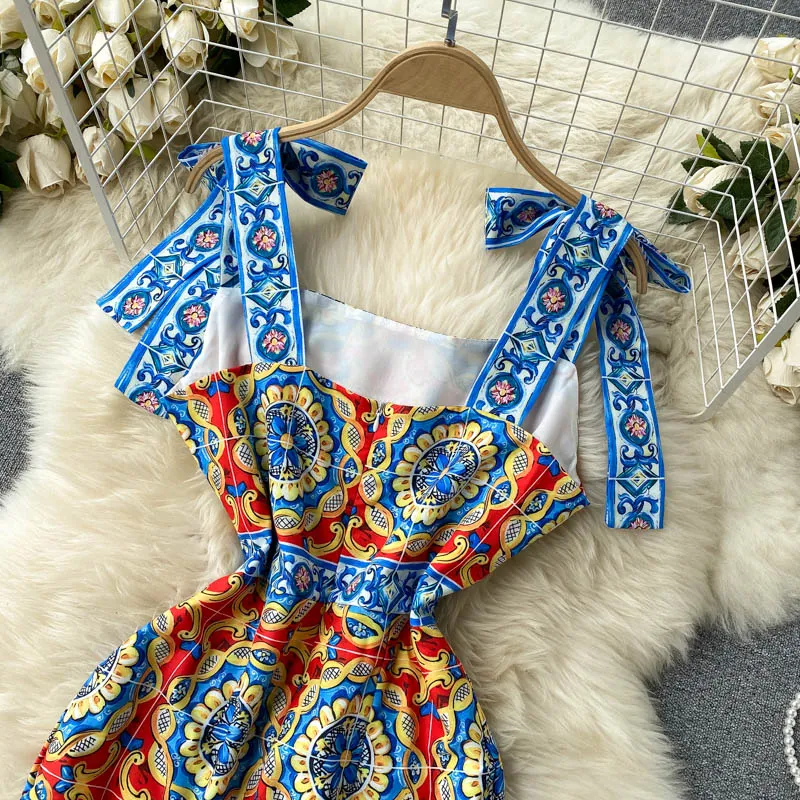 Vintage Dress, Boho Midi Dress, Retro Dress, Blue Coco