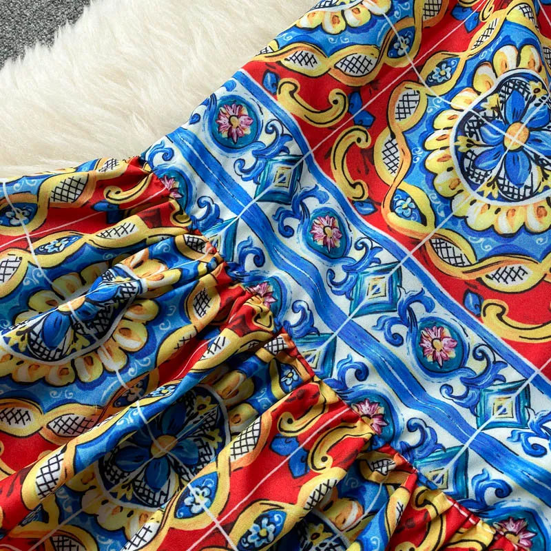 Vintage Dress, Boho Midi Dress, Retro Dress, Blue Coco