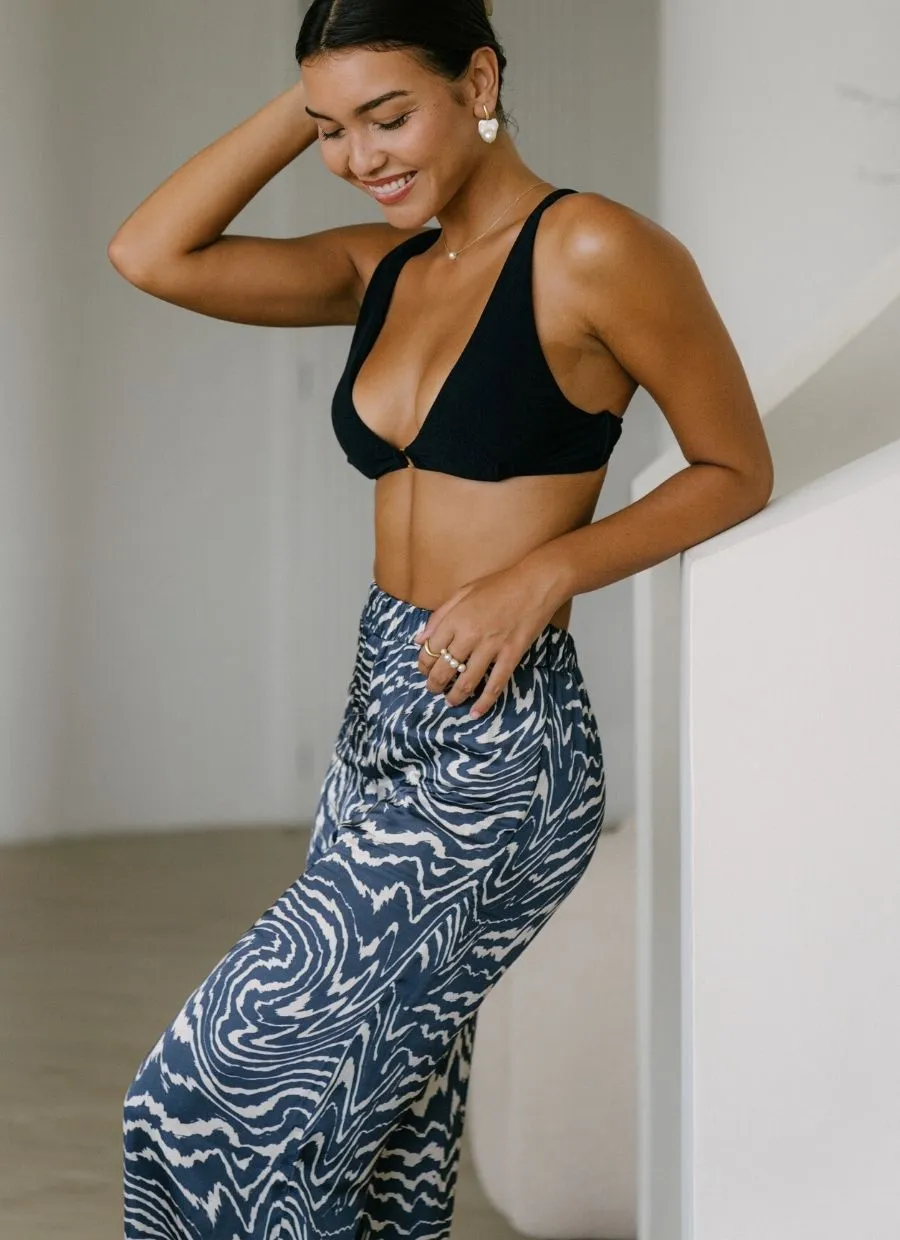 Wide Leg Pant Yasmin Ecovero - Tie Dye Blue